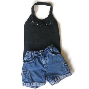 Girl's Short Outfit Halter Top Levi's TCP S 5 6